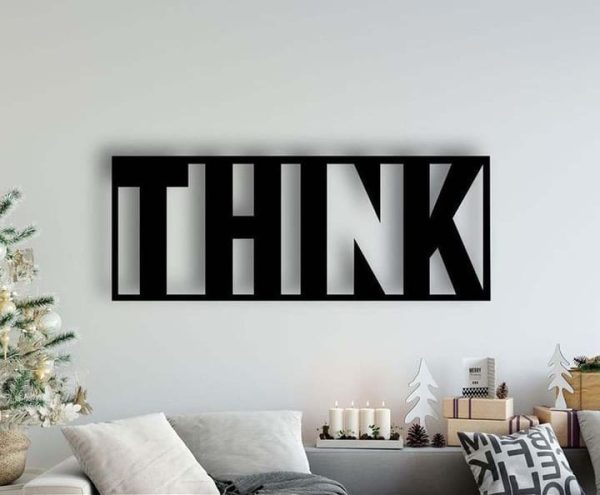 Think Wall Decoration Sticker Mdf Material Black Color
